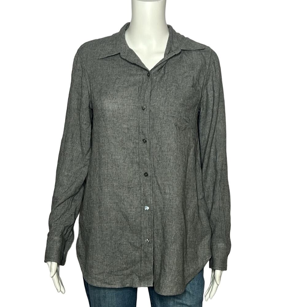 Theory Simara Knit Button-Front Blouse Size Small - image 1